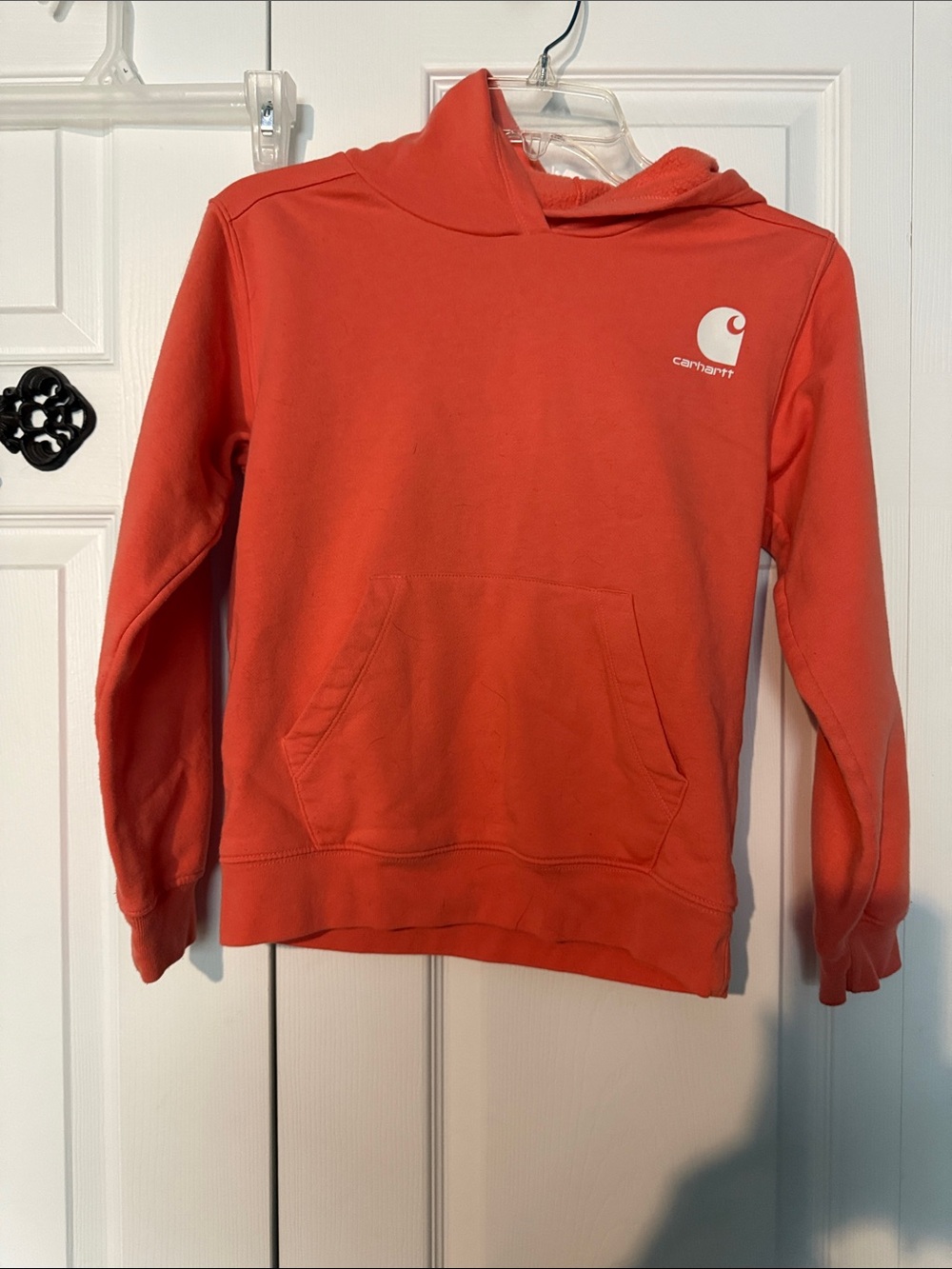 Carhartt Kids Coral-Orange Hooded Sweatshirt